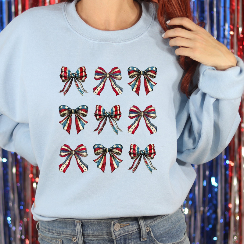 Coquette American Flag Sweatshirt and Hoodie, American Girl Sweatshirt, Coquette Bow Hoodie, Fourth July Sweater, Independence Day, ROM735.jpg