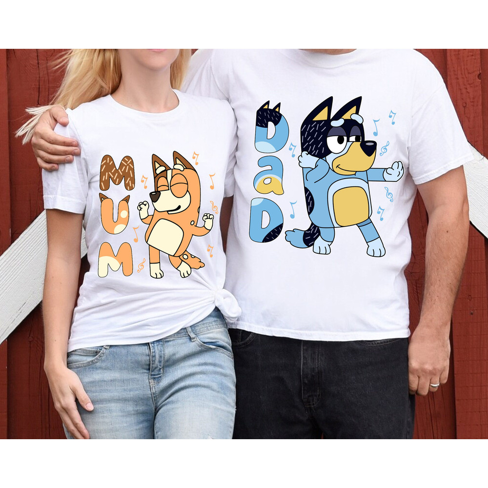 Custom Bluey Dad Shirt, Bluey Family Matching Shirt, Bluey Fathers Day 2024 Shirt, Gift For Dad, Couple Bluey Shirt..jpg