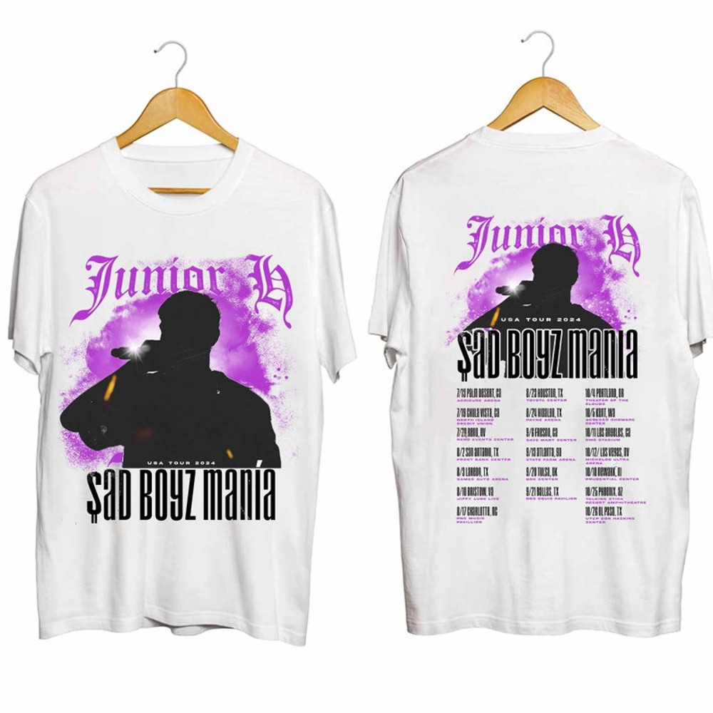 Junior H Sad Boyz Mania Tour 2024 Shirt, Junior H 2024 Concert Shirt, Junior H Fan Gift, Sad Boyz Tour Junior H Merch2.jpg