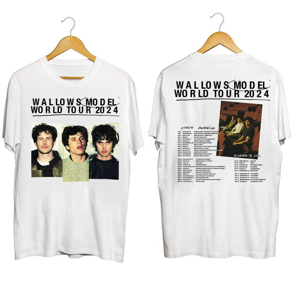 Wallows Model 2024 World Tour Shirt, Wallows 2024 Concert Shirt, Wallows Fan Gift, Wallows Merch, Model Tour 2024 Tee, Music Tour Shirt2.jpg