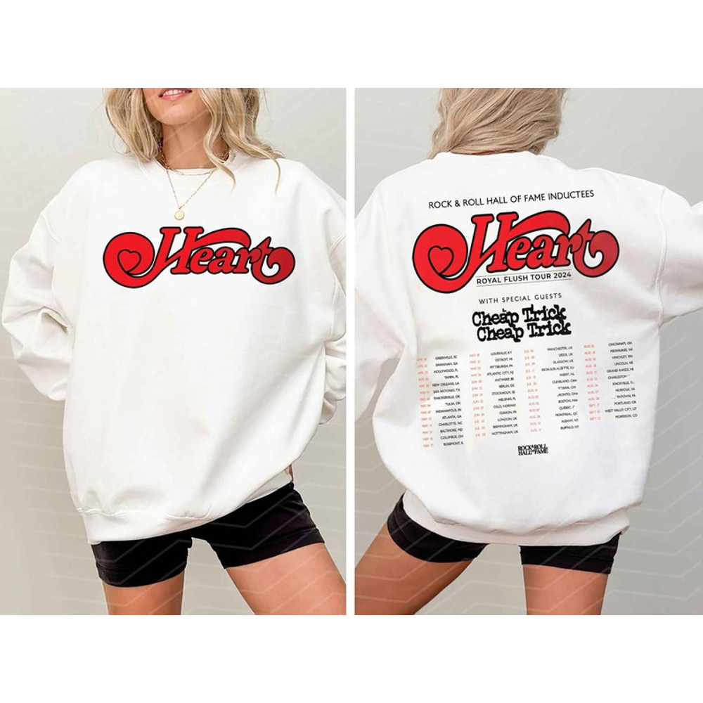 Heart Royal Flush Tour 2024 Tour Shirt, Heart 2024 Concert Shirt, Heart Rock Band Royal Flush Tour Merch, Heart Band Fan Gift2.jpg