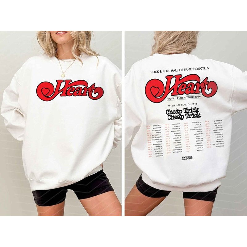 Heart Royal Flush Tour 2024 Tour Shirt, Heart 2024 Concert Shirt, Heart Rock Band Royal Flush Tour Merch, Heart Band Fan Gift2.jpg