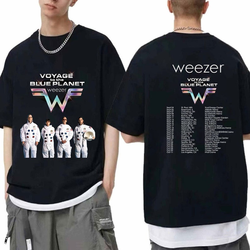 Weezer Voyage To The Blue Planet 2024 Tour Shirt, Weezer 2024 Concert Shirt, Weezer Band Fan Shirt, Weezer Merch, Music Tour Shirt1.jpg
