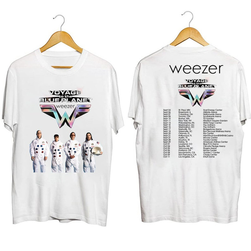 Weezer Voyage To The Blue Planet 2024 Tour Shirt, Weezer 2024 Concert Shirt, Weezer Band Fan Shirt, Weezer Merch, Music Tour Shirt2.jpg