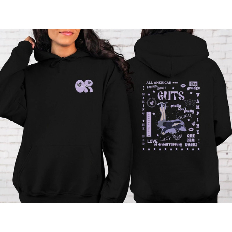 Olivia Rodrigo Guts World Tour Hoodie, Olivia Rodrigo Fans Tee, Olivia Guts Merch, Guts Tour 2024 Shirt, Concert Shirt, Music Concert Shirt.jpg
