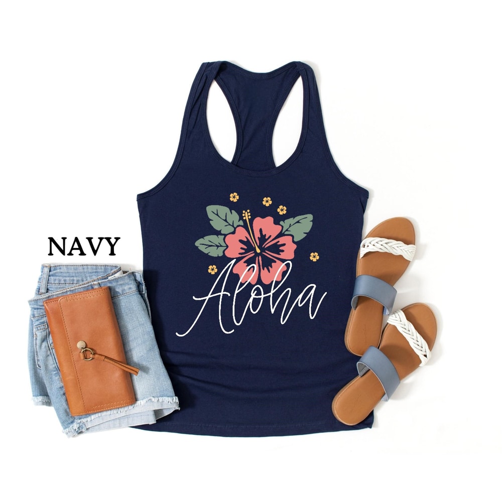 Aloha Tank Top, Beach Tank Top, Hawaii Tank Top, Hawaii Trip Tee, Aloha Tee for Women, Hawaii Family Vacation Tee, Cute Vacation Top.jpg