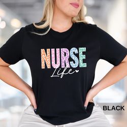 leopard nurse life shirt, leopard nurse shirt