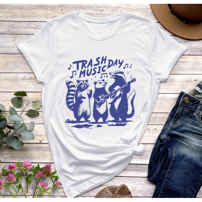 Trash Music Day Shirt, Local Street Cats Tee, Opossum Lover Shirt, Funny Possum Shirt, Funny Raccoon Shirt, Gift for Band, Gift for Musician.jpg