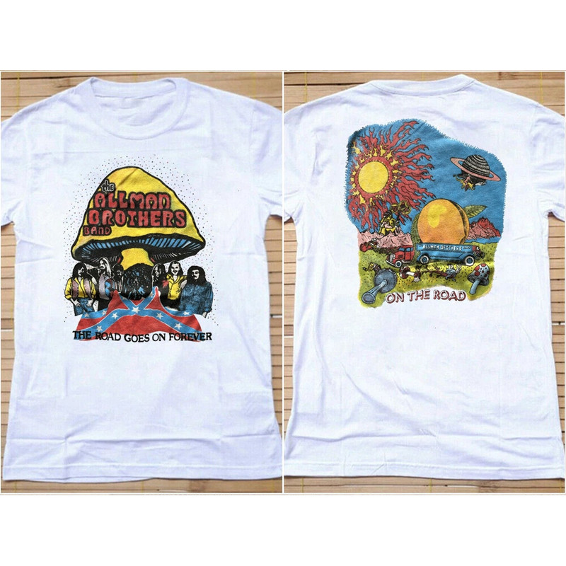 1980 The Allman Brothers Band The Road Goes On Forever T-Shirt, The Allman Brothers Band Shirt, 80s Rock Concert Shirt 1.jpg