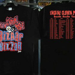 2001 insane clown posse bizaar bizzar tour t-shirt, insane clown posse tour t-shirt