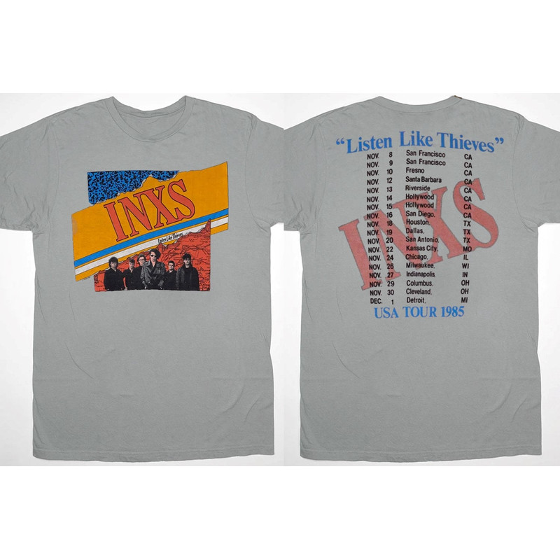 INXS Listen Like Thieves USA Tour 1985 T-Shirt, Inxs Tour 1985 T-Shirt, Listen Like Thieves T-Shirt, 80s Rock Tour Shirt, Music Tee.jpg