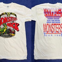 monsters of rock tour 1988 van halen t-shirt, van halen monsters of rock tour shirt