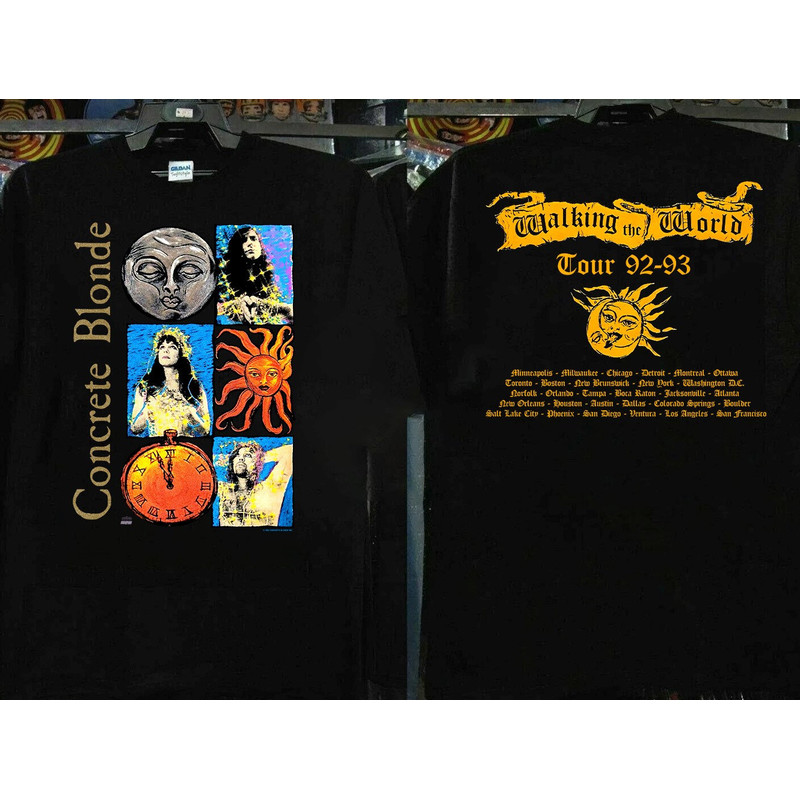 Vtg Concrete Blond Walking The World Tour 92-93 T-Shirt, Concrete Blond Concert Winterland TShirt, Concrete Blond Shirt, 90s Rock Tour Shirt.jpg