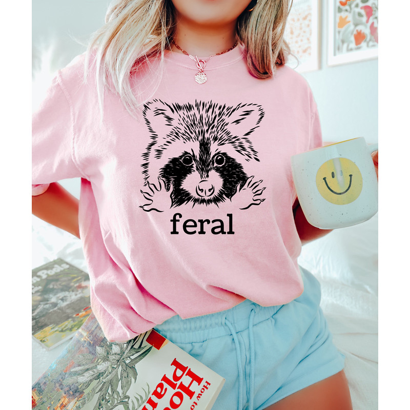 Feral Raccoon Shirt, Funny Raccoon T Shirt, Sarcastic Shirt, In My Feral Era Shirt, Stay Trashy Shirt, Racoon Meme Shirt.jpg