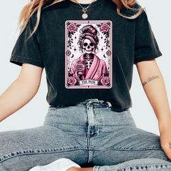 the mom funny tarot card shirt, woman skeleton mothers day t shirt