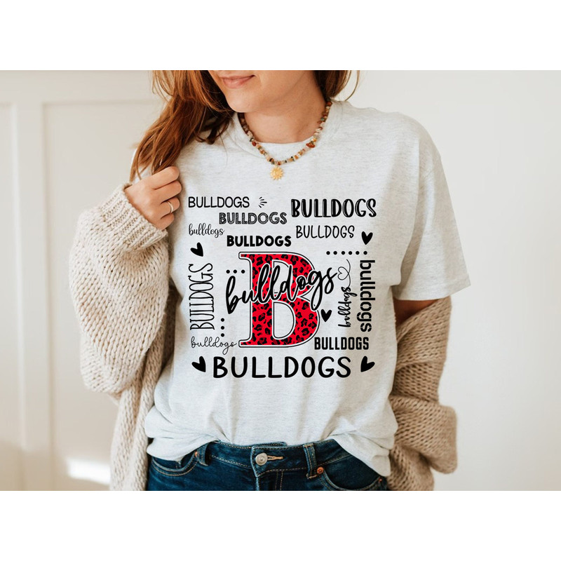 Bulldogs Mascot T-Shirt, Bulldog Spirit Shirt, Bulldog School Mascot Shirt, Custom School Team Shirt, Bulldogs Shirt, School Spirit T-Shirt.jpg