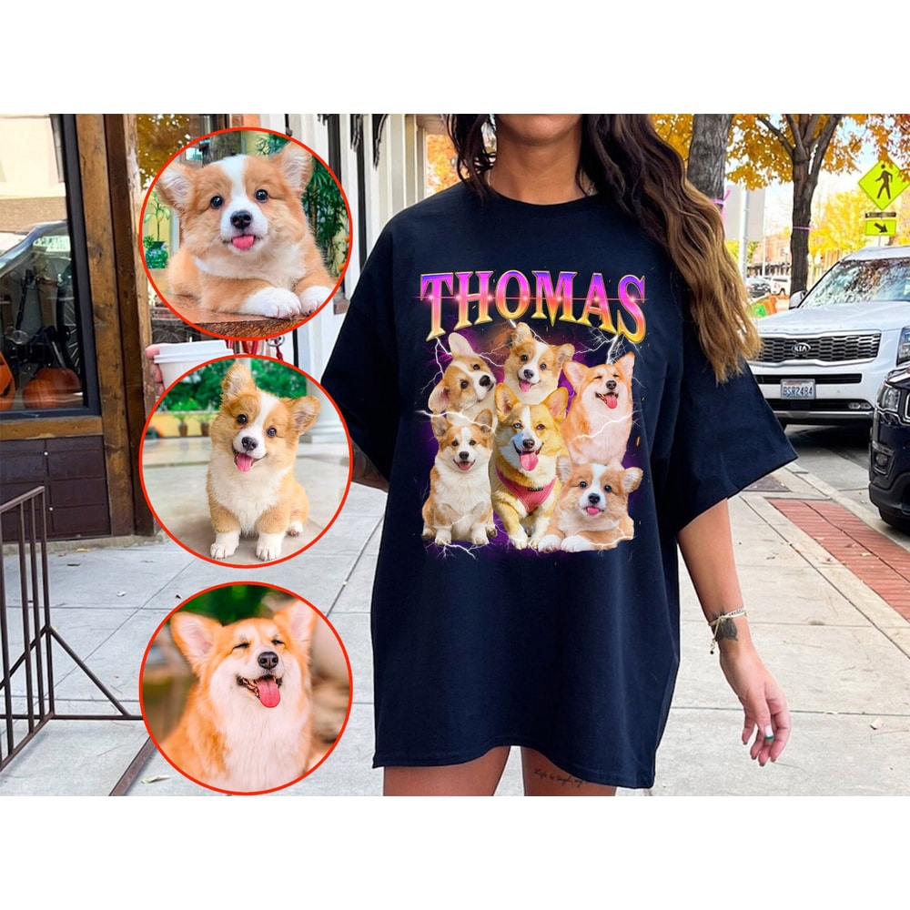 Custom Dog Photo Shirt, Custom Bootleg Rap Tee, Custom Photo Graphic Tees,Insert Pet Design,90s Vintage,Dog Bootleg Rap Shirt,Gift For Owner.jpg