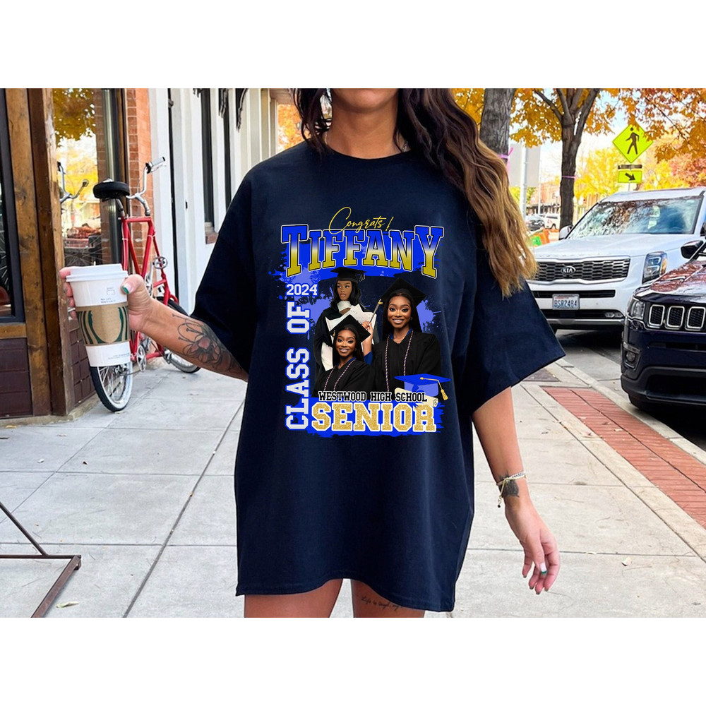 Custom Graduation Shirt, Family Graduation T-Shirt,Custom Bootleg Rap Tee Senior 2024 Shirt,Graduation Bootleg Shirt With Face Photo 90s Tee.jpg