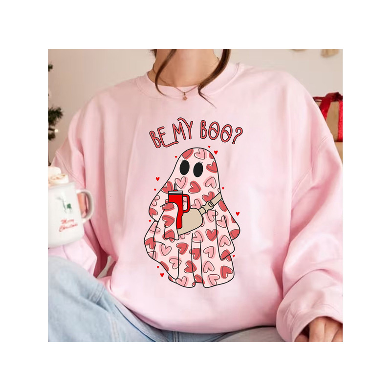 Cute Be My Boo Valentine Sweater, Valentine Ghost Shirt,Funny Valentine, Boojee Valentine,Valentines Day Gifts,Valentine Ghost Sweatshirt.jpg