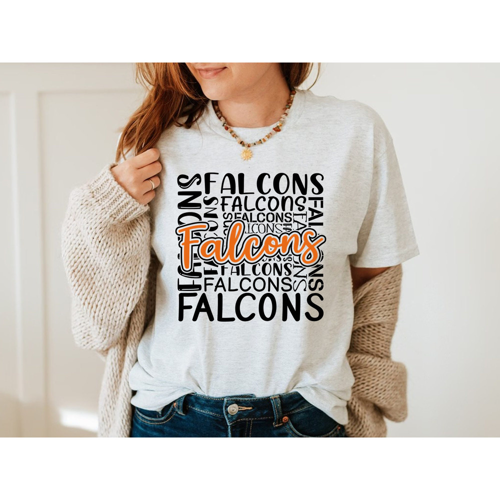 Team Mascot Shirt, Falcons T-Shirt, School Spirit Shirt, Falcons Fan Shirt, Falcons School Spirit, Falcons School Shirt, Team Mascot Shirt.jpg