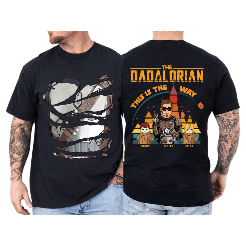 The Dadalorian This Is The Way Shirt, Custom Dad Shirt, New Daddy Shirt, Gift For Dad, Dadalorian Retro Vintage Shirt, Fathers Day Gift.jpg