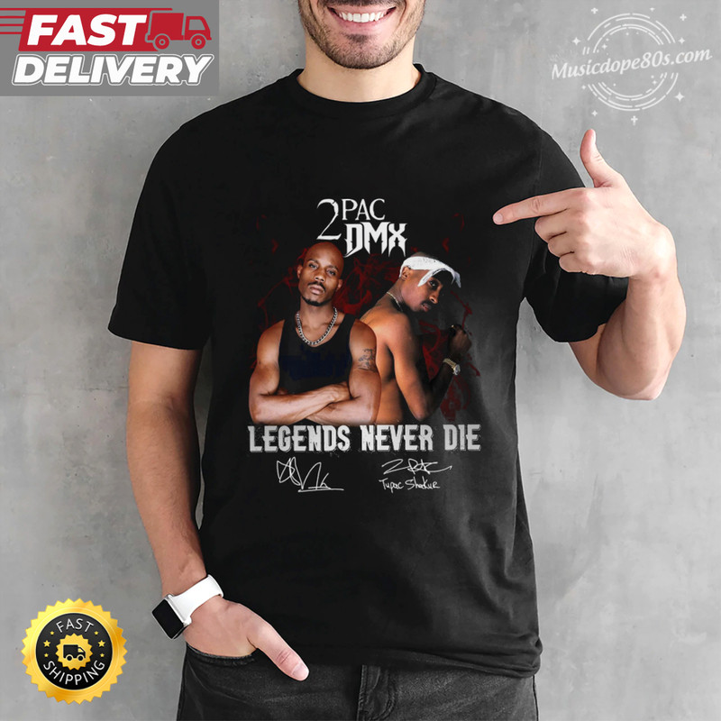 2Pac Vs DMX Legends Never Die Logo Unisex T Shirt.jpg