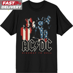 acdc 2024 highway to hell flag new official mens black t-shirt