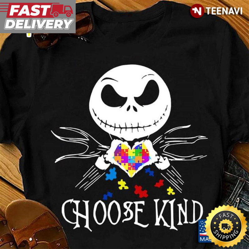 Choose Kind Jack Skellington Autism Awareness T-Shirt.jpg