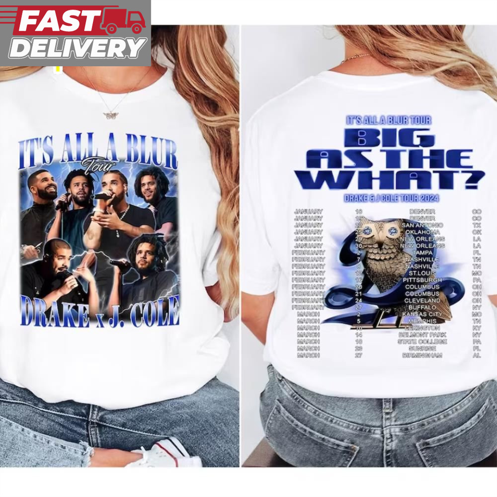 Drake J Cole It's All Blur Tour 2024 T-shirt.jpg