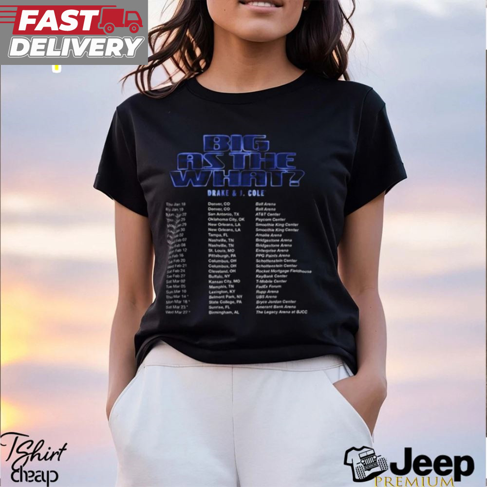 Drake J Cole Tour 2024 Merch, Drake J Cole Big As The What Tour 2024 Shirt.jpg