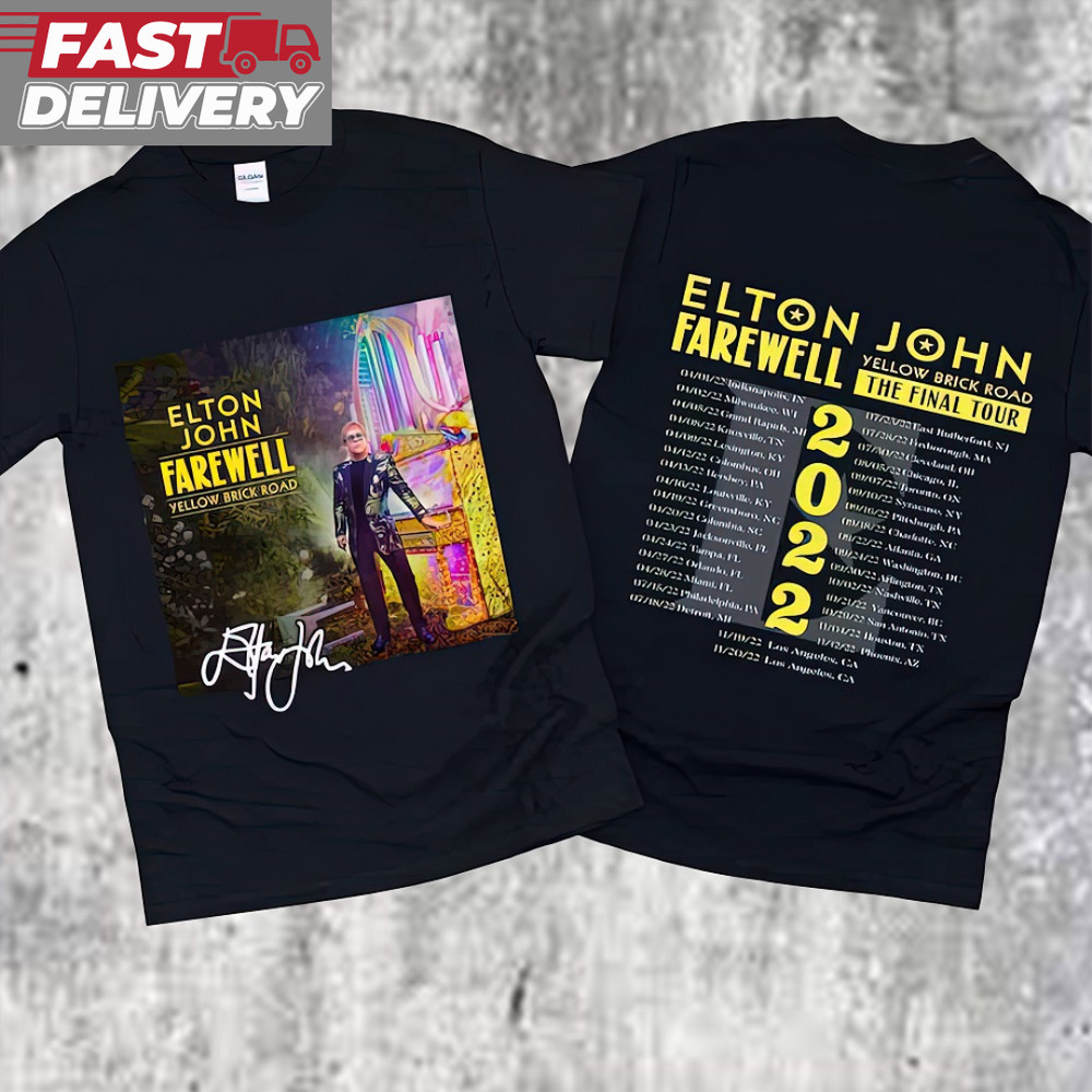 Elton John Tour 2022 Dates Farewell Yellow Brick Road Unisex Tshirt.jpg