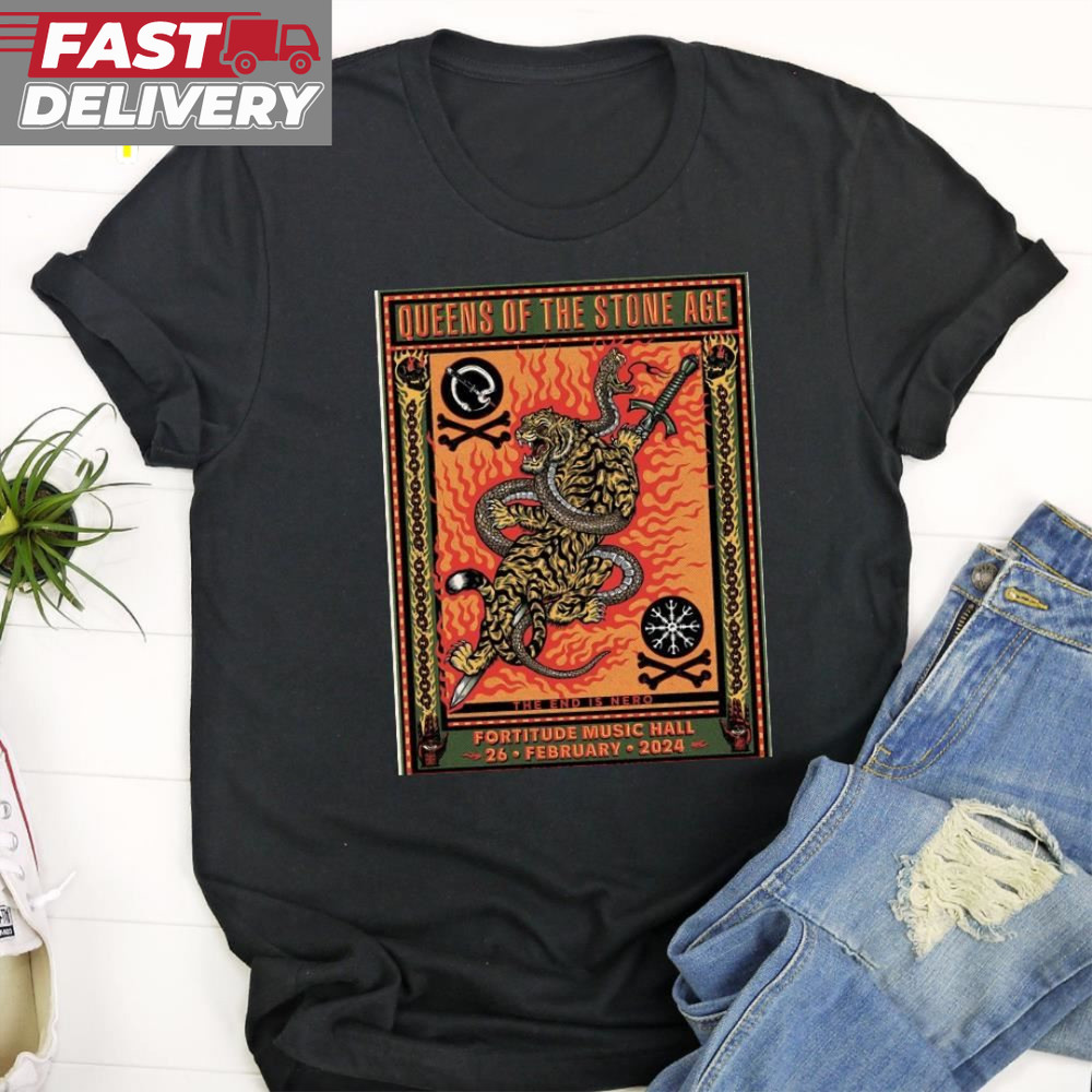 Queens Of The Stone Age Night 2 Brisbane At Fortitude Music Hall On February 26th 2024 Unisex T-Shirt.jpg