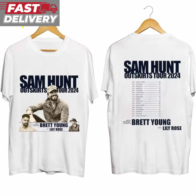 Sam Hunt 2024 Outskirts Tour Sam Hunt Country Music 2024 Tour Shirt.jpg