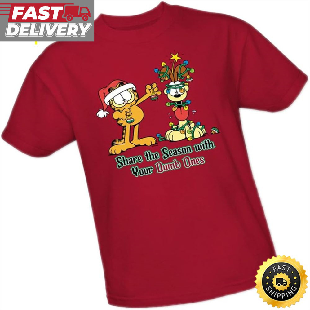 Share The Season With Your Dumb Ones - Christmas - Garfield Adult T-Shirt.jpg