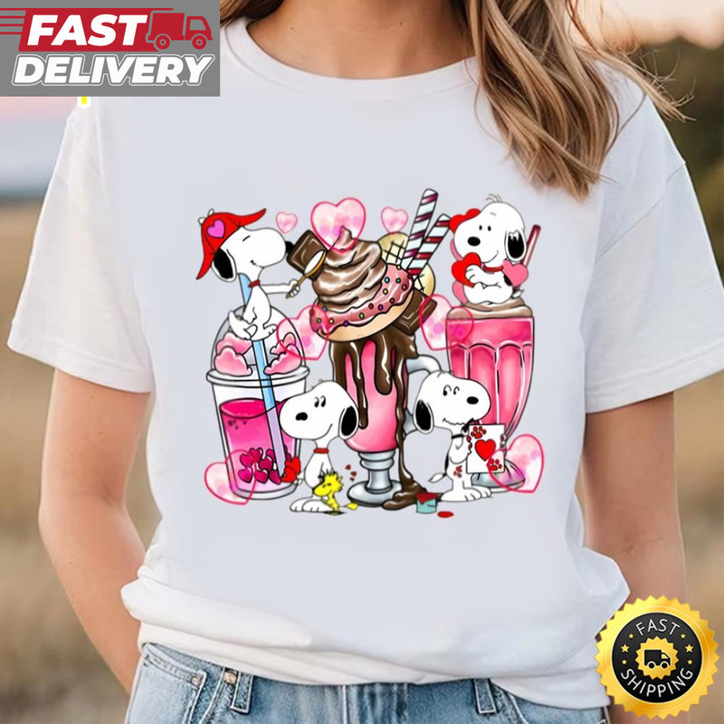 Snoopy Coffee Valentine Shirt, Drink And Food Valentine Shirt.jpg