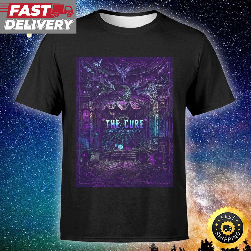 The Cure Boston June 18 Tour 2023 Rainbow Foil Unisex T-Shirt.jpg