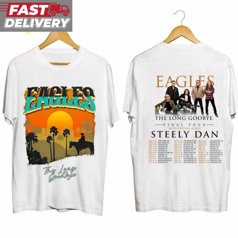 Unisex Eagles The Long Goodbye 2023 2024 Tour The California Concert Shirt.jpg