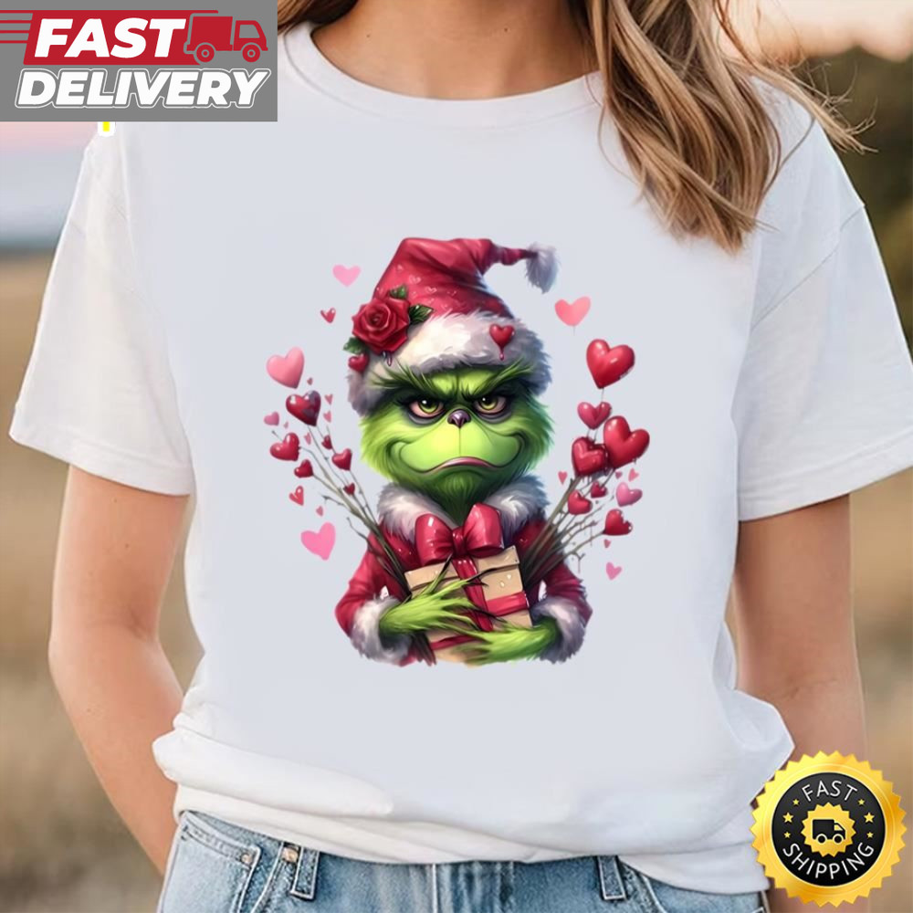 Valentine Grinch With Hearts Valentine Shirt.jpg