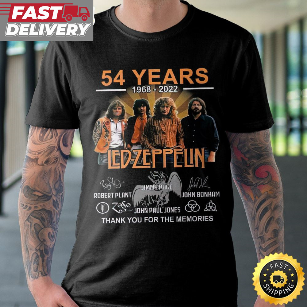 54 Years Led Zeppelin Thank You For The Memories Unisex T-Shirt.jpg