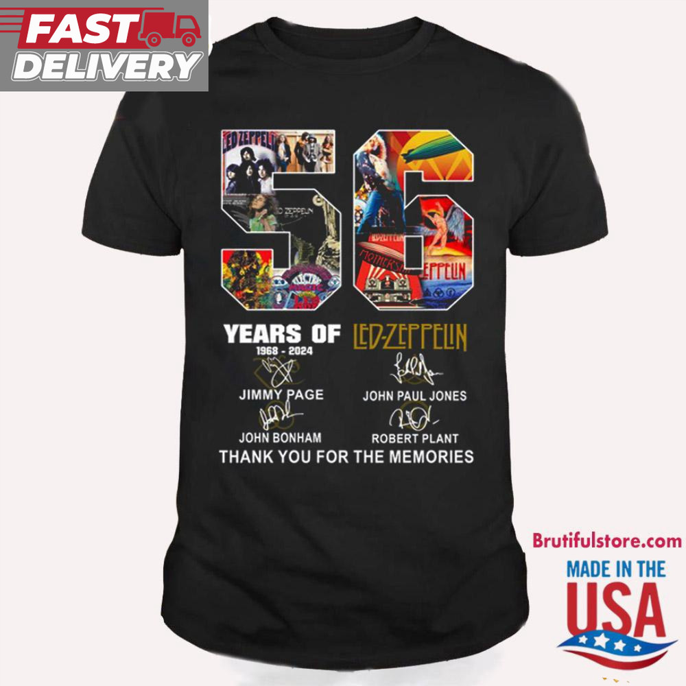 56 Year Of Led Zeppelin Thank You For The Memories Shirt.jpg