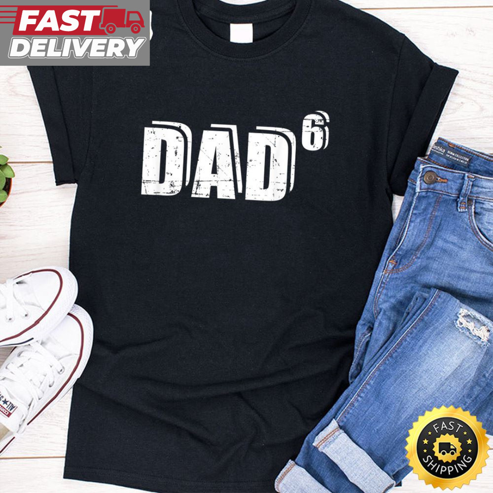 6th sixth time Dad father of 6 kids baby announcement T-Shirt.jpg