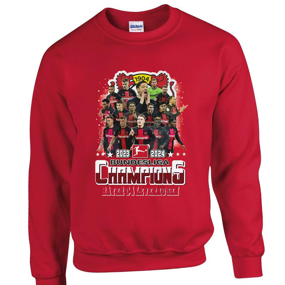 2023-2024 Bundesliga Champions Bayer 04 Leverkusen T-shirt Sweatshirt Hoodie.jpg