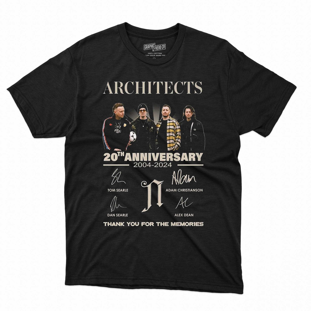 Architects 20th Anniversary 2004-2024 Thank You For The Memories T-shirt.jpg