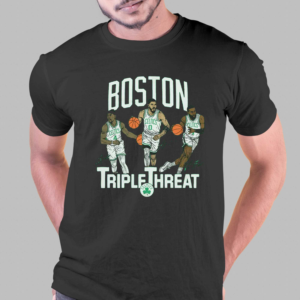 Celtics Triple Threat Holiday Tatum Brown Shirt Sweatshirt Hoodie.jpg