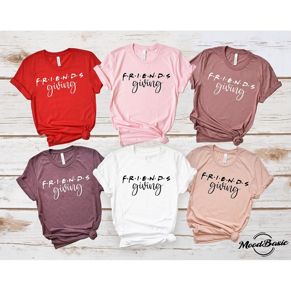 Friends Giving T-Shirt, Happy Thanksgiving Shirts, Friendsgiving Dinner Tees, Gift For Season,Matching Thanksgiving Tshirt,Personalised Gift.jpg