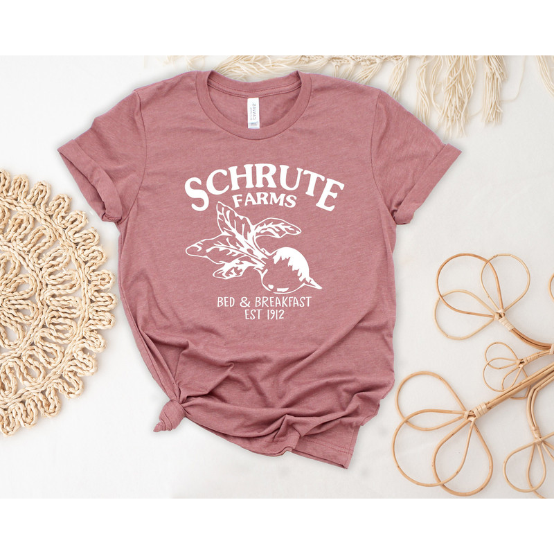 Schrute Farm T-Shirt, The Office T-Shirt, Dwight Tees, Bed and Breakfast Tops, Est 1912 Tshirt, Cute Tv Show Outfit, Unisex Graphic Clothing.jpg