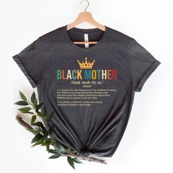 black mother shirt, black queen shirt