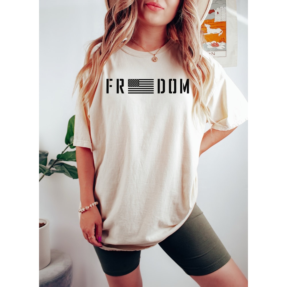 Freedom Shirt, American Flag Shirt, 4th of July Shirts, Womens Fourth of July Shirt, USA Graphic Tee, Patriotic Shirt, Independence Day Gift.jpg