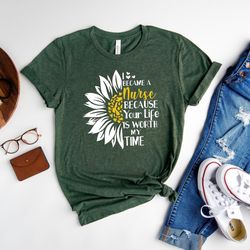 i became a nurse, daisy nurse shirt