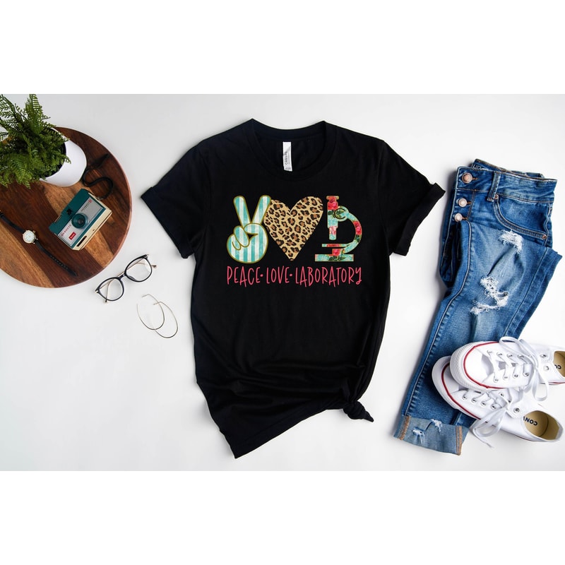Peace Love Laboratory, Medical Technologist, Lab Tech, Phlebotomist Tshirt, Phlebotomy Shirt, Phlebotomy Week, Funny Phlebotomist Shirt.jpg